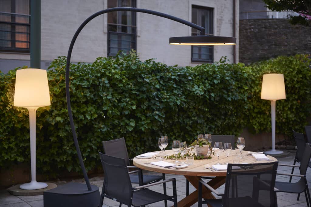 Hotel Skansen Elevates Outdoor Dining with the Bromic Smart-Heat™ Freestanding Heaters